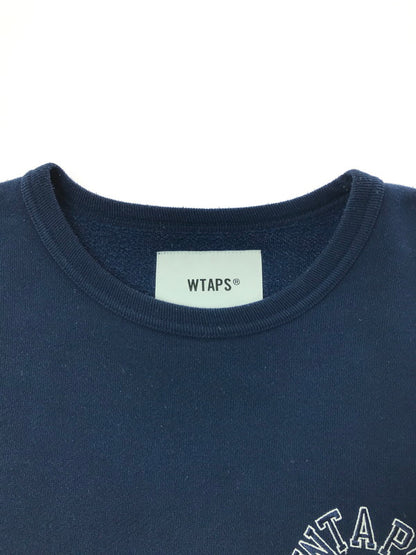 【中古品】【メンズ】 WTAPS ダブルタップス 21AW CLUB CREW NECK COPO 212ATDT-CSM14 クラブ クルーネック スウェット トレーナー 142-260531-na-05-tagh サイズ：2 カラー：ネイビー 万代Net店