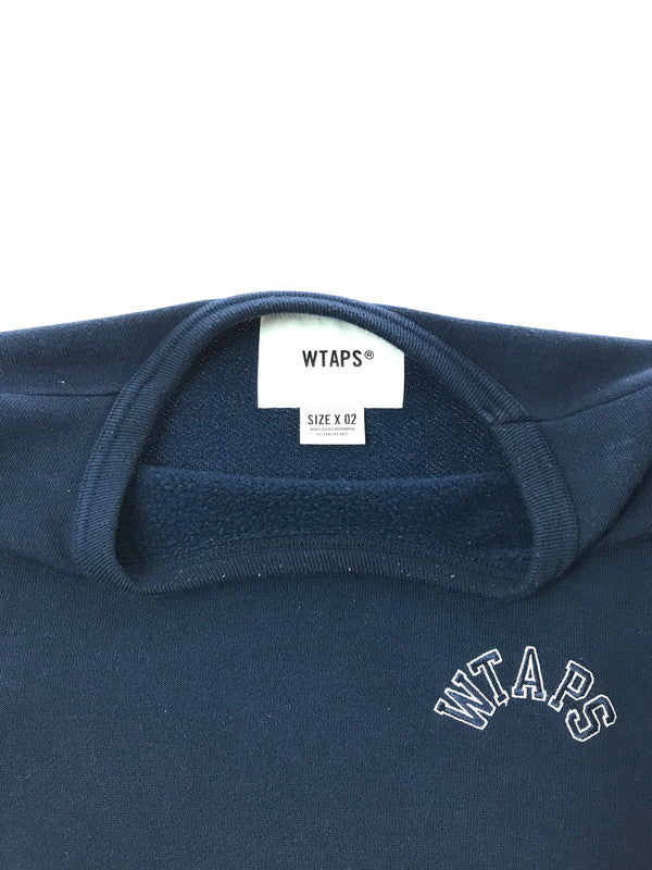 【中古品】【メンズ】 WTAPS ダブルタップス 21AW CLUB CREW NECK COPO 212ATDT-CSM14 クラブ クルーネック スウェット トレーナー 142-260531-na-05-tagh サイズ：2 カラー：ネイビー 万代Net店