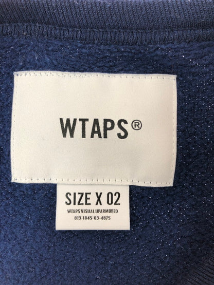 【中古品】【メンズ】 WTAPS ダブルタップス 21AW CLUB CREW NECK COPO 212ATDT-CSM14 クラブ クルーネック スウェット トレーナー 142-260531-na-05-tagh サイズ：2 カラー：ネイビー 万代Net店