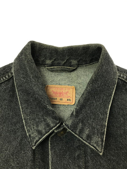 【中古品】【メンズ】 LEVI’S リーバイス BLACK DENIM JACKET 70500 02 ブラック デニムジャケット ライトアウター 146-260531-na-07-tagh サイズ：XXL カラー：ブラック 万代Net店