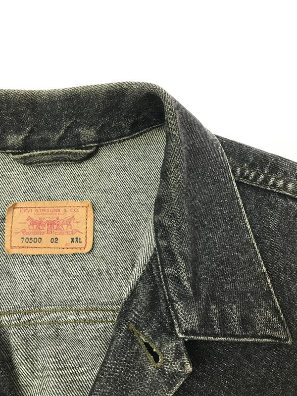 【中古品】【メンズ】 LEVI’S リーバイス BLACK DENIM JACKET 70500 02 ブラック デニムジャケット ライトアウター 146-260531-na-07-tagh サイズ：XXL カラー：ブラック 万代Net店