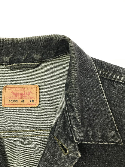 【中古品】【メンズ】 LEVI’S リーバイス BLACK DENIM JACKET 70500 02 ブラック デニムジャケット ライトアウター 146-260531-na-07-tagh サイズ：XXL カラー：ブラック 万代Net店