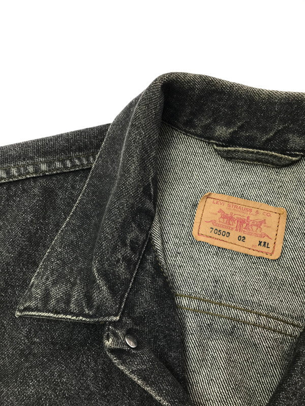 【中古品】【メンズ】 LEVI’S リーバイス BLACK DENIM JACKET 70500 02 ブラック デニムジャケット ライトアウター 146-260531-na-07-tagh サイズ：XXL カラー：ブラック 万代Net店