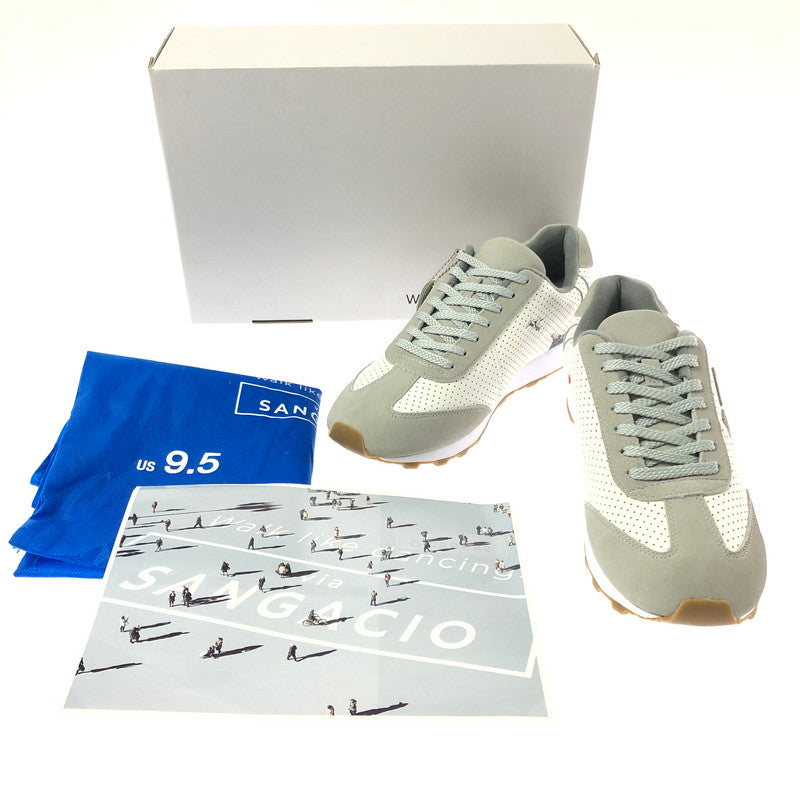 【中古美品】【メンズ】 VIA SANGACIO×BRANDALISED ヴィア・サンガチオ×ブランダライズド にゅ～ずMOM BANKSY コラボ LOWCUT SNEAKER ローカット スニーカー シューズ 靴 162-260529-ki-05-tagh サイズ：27.5cm US9.5 カラー：GRAY WHITE 万代Net店