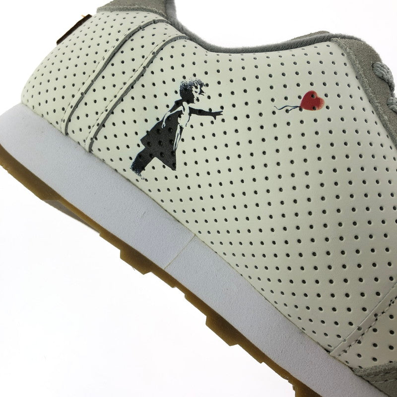 【中古美品】【メンズ】 VIA SANGACIO×BRANDALISED ヴィア・サンガチオ×ブランダライズド にゅ～ずMOM BANKSY コラボ LOWCUT SNEAKER ローカット スニーカー シューズ 靴 162-260529-ki-05-tagh サイズ：27.5cm US9.5 カラー：GRAY WHITE 万代Net店
