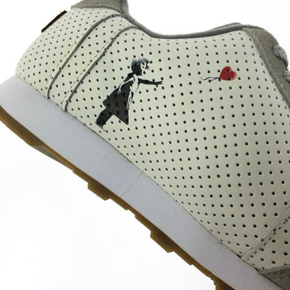 【中古美品】【メンズ】 VIA SANGACIO×BRANDALISED ヴィア・サンガチオ×ブランダライズド にゅ～ずMOM BANKSY コラボ LOWCUT SNEAKER ローカット スニーカー シューズ 靴 162-260529-ki-05-tagh サイズ：27.5cm US9.5 カラー：GRAY WHITE 万代Net店