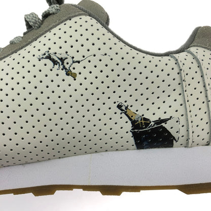 【中古美品】【メンズ】 VIA SANGACIO×BRANDALISED ヴィア・サンガチオ×ブランダライズド にゅ～ずMOM BANKSY コラボ LOWCUT SNEAKER ローカット スニーカー シューズ 靴 162-260529-ki-05-tagh サイズ：27.5cm US9.5 カラー：GRAY WHITE 万代Net店