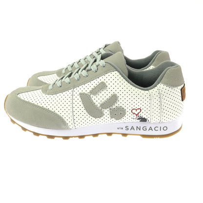 【中古美品】【メンズ】 VIA SANGACIO×BRANDALISED ヴィア・サンガチオ×ブランダライズド にゅ～ずMOM BANKSY コラボ LOWCUT SNEAKER ローカット スニーカー シューズ 靴 162-260529-ki-05-tagh サイズ：27.5cm US9.5 カラー：GRAY WHITE 万代Net店