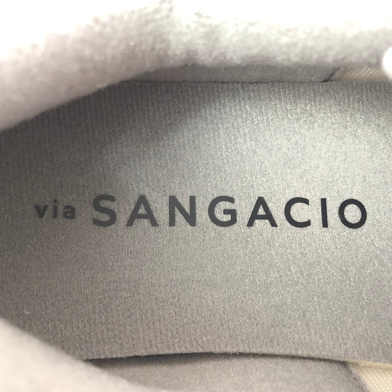 【中古美品】【メンズ】 VIA SANGACIO×BRANDALISED ヴィア・サンガチオ×ブランダライズド にゅ～ずMOM BANKSY コラボ LOWCUT SNEAKER ローカット スニーカー シューズ 靴 162-260529-ki-05-tagh サイズ：27.5cm US9.5 カラー：GRAY WHITE 万代Net店