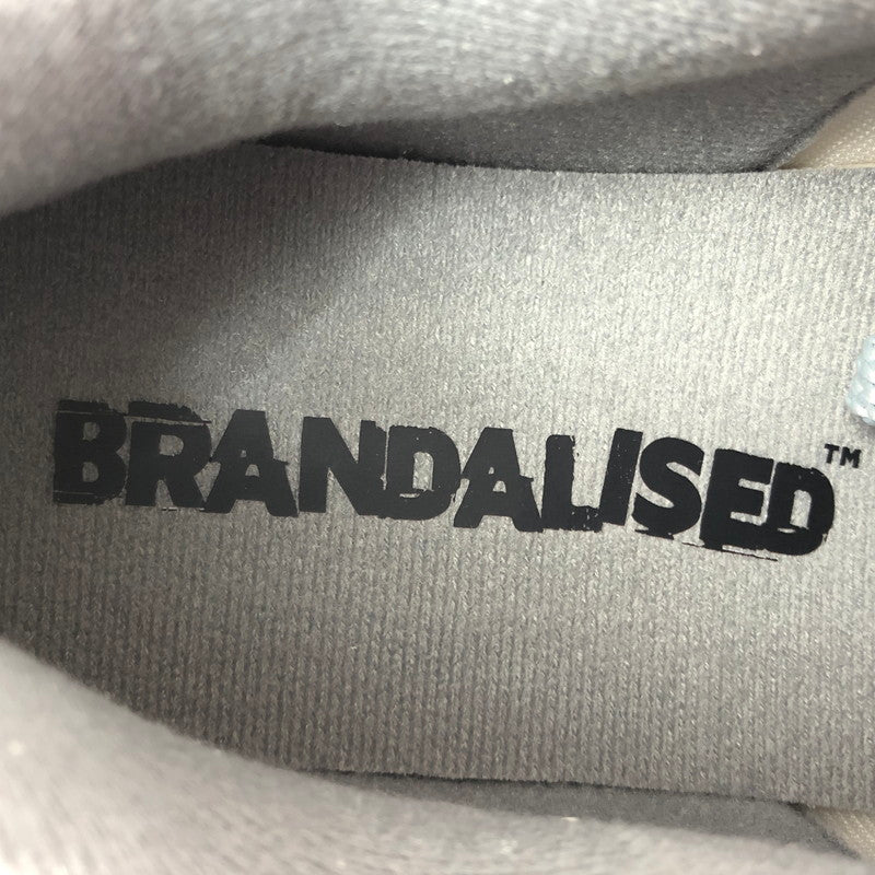 【中古美品】【メンズ】 VIA SANGACIO×BRANDALISED ヴィア・サンガチオ×ブランダライズド にゅ～ずMOM BANKSY コラボ LOWCUT SNEAKER ローカット スニーカー シューズ 靴 162-260529-ki-05-tagh サイズ：27.5cm US9.5 カラー：GRAY WHITE 万代Net店
