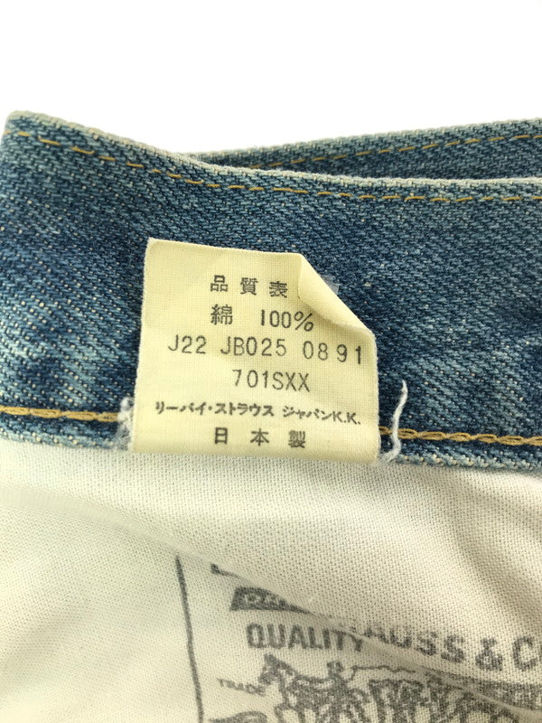 【中古品】【メンズ】 LEVI'S リーバイス BIG-E 90's DENIM PANTS 701SXX 日本製 91年製 シンチバッグ デニムパンツ ジーンズ ボトムス 157-260603-rt-08-tagh サイズ：29 カラー：インディゴ 万代Net店