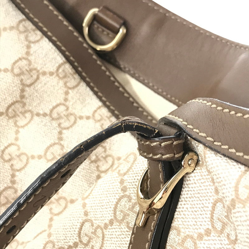 【現状渡し品】【レディース】 GUCCI グッチ GG TOTE BAG 309613 GGスプリーム トートバッグ カバン 180-260608-na-05-tagh カラー：アイボリー/ブラウン 万代Net店