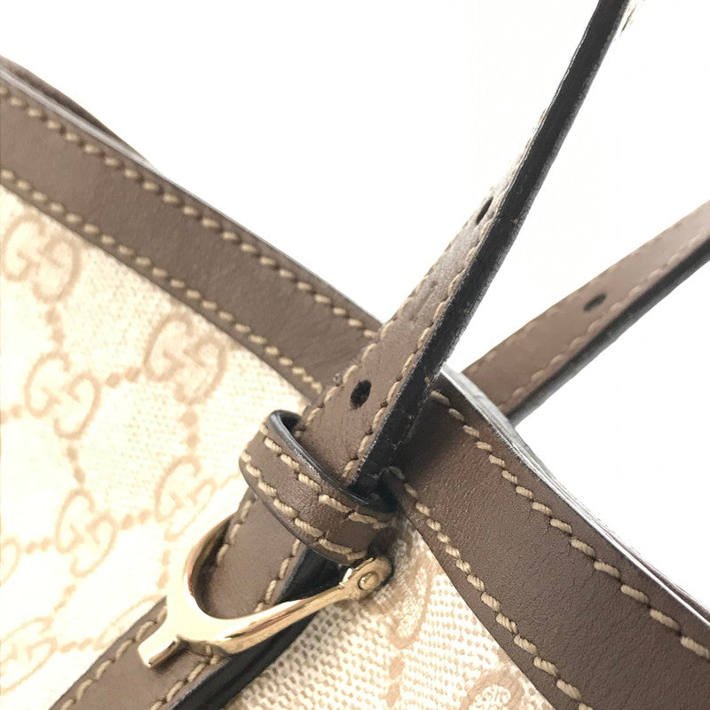 【現状渡し品】【レディース】 GUCCI グッチ GG TOTE BAG 309613 GGスプリーム トートバッグ カバン 180-260608-na-05-tagh カラー：アイボリー/ブラウン 万代Net店
