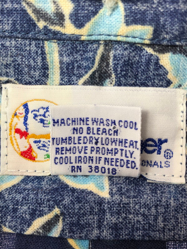 【中古品】【メンズ】 REYN SPOONER レインスプーナー 90S S/S BD PULLOVER SHIRT 90年代 ボタンダウン プルオーバーシャツ ビキニタグ 半袖シャツ 146-260531-na-02-tagh サイズ：S カラー：ブルー系 万代Net店