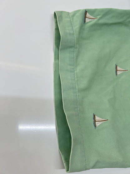 【中古品】【メンズ】 Polo by Ralph Lauren ポロバイラルフローレン COTTON SHORT PANTS コットン ショートパンツ ボトムス ハーフパンツ ショーツ 総柄刺繍 178-260627-kk-13-hon サイズ：34 カラー：ライトグリーン 万代Net店
