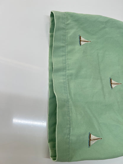 【中古品】【メンズ】 Polo by Ralph Lauren ポロバイラルフローレン COTTON SHORT PANTS コットン ショートパンツ ボトムス ハーフパンツ ショーツ 総柄刺繍 178-260627-kk-13-hon サイズ：34 カラー：ライトグリーン 万代Net店