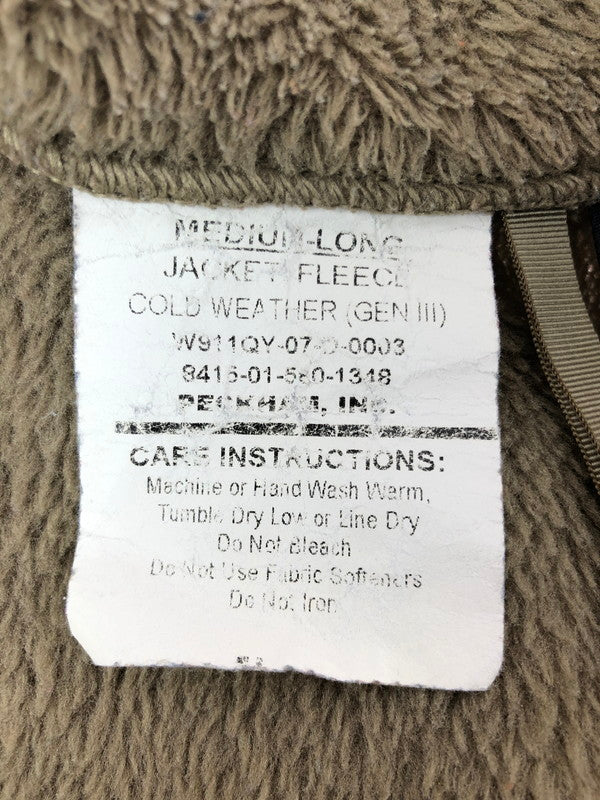 【現状渡し品】【メンズ】 US.ARMY アメリカ軍 ECWCS GEN3 FLEECE JACKET フリースジャケット アウター 146-260531-na-10-tagh サイズ：M カラー：カーキ系 万代Net店