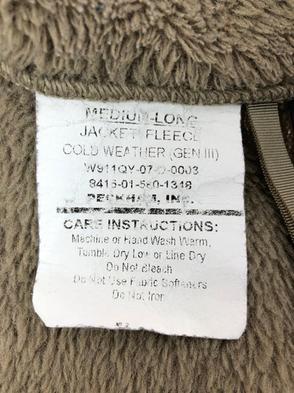 【現状渡し品】【メンズ】 US.ARMY アメリカ軍 ECWCS GEN3 FLEECE JACKET フリースジャケット アウター 146-260531-na-10-tagh サイズ：M カラー：カーキ系 万代Net店