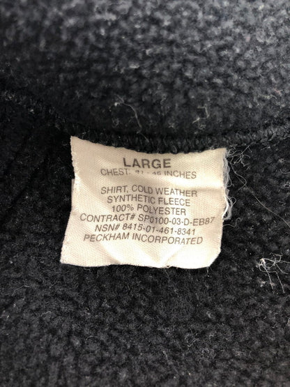 【中古品】【メンズ】 US.ARMY アメリカ軍 GEN2 FLEECE JACKET SP0100-03-D-EB87 フリースジャケット PECKHAM社製 アウター 146-260531-na-09-tagh サイズ：L カラー：ブラック 万代Net店