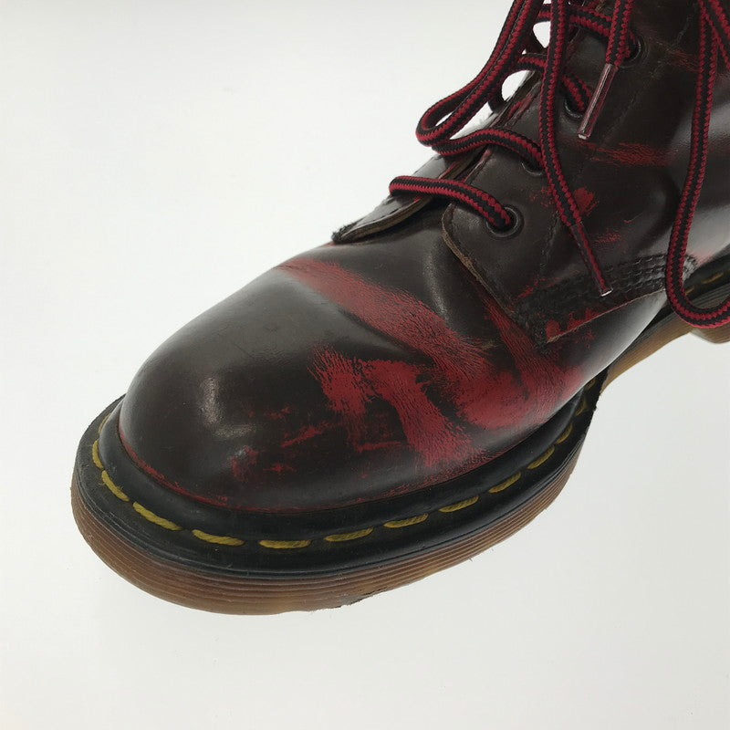 【中古品】【メンズ】 DR.MARTENS ドクターマーチン 8HOOL SHOES エイトホール シューズ 靴 164-260620-rt-18-tagh サイズ：不明 下記参照 カラー：ダークブラウン/レッド 万代Net店