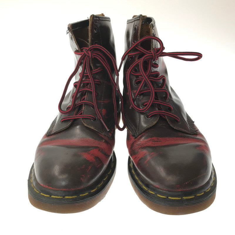 【中古品】【メンズ】 DR.MARTENS ドクターマーチン 8HOOL SHOES エイトホール シューズ 靴 164-260620-rt-18-tagh サイズ：不明 下記参照 カラー：ダークブラウン/レッド 万代Net店