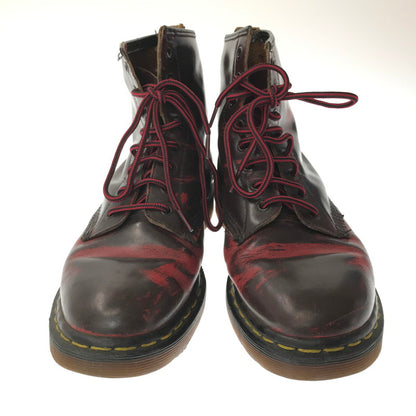 【中古品】【メンズ】 DR.MARTENS ドクターマーチン 8HOOL SHOES エイトホール シューズ 靴 164-260620-rt-18-tagh サイズ：不明 下記参照 カラー：ダークブラウン/レッド 万代Net店