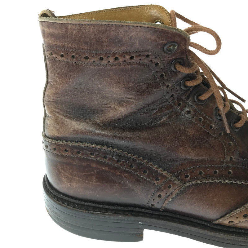 【中古品】【メンズ】 TRICKER'S トリッカーズ WING TIP BOOTS 72508 ウィング チップ ブーツ 靴 164-260620-rt-17-tagh サイズ：9.5 カラー：ブラック 万代Net店