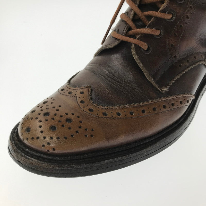【中古品】【メンズ】 TRICKER'S トリッカーズ WING TIP BOOTS 72508 ウィング チップ ブーツ 靴 164-260620-rt-17-tagh サイズ：9.5 カラー：ブラック 万代Net店