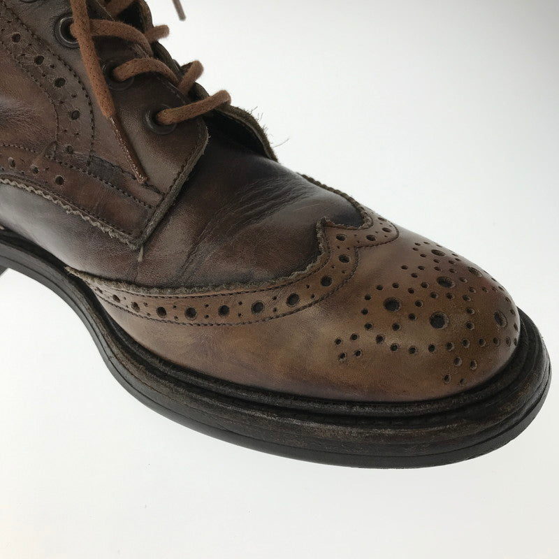 【中古品】【メンズ】 TRICKER'S トリッカーズ WING TIP BOOTS 72508 ウィング チップ ブーツ 靴 164-260620-rt-17-tagh サイズ：9.5 カラー：ブラック 万代Net店