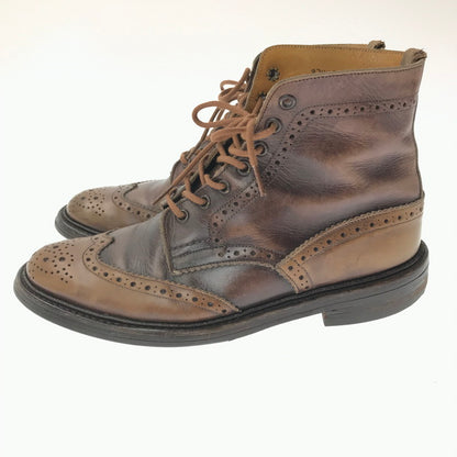 【中古品】【メンズ】 TRICKER'S トリッカーズ WING TIP BOOTS 72508 ウィング チップ ブーツ 靴 164-260620-rt-17-tagh サイズ：9.5 カラー：ブラック 万代Net店