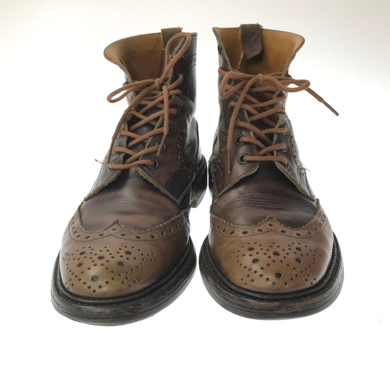【中古品】【メンズ】 TRICKER'S トリッカーズ WING TIP BOOTS 72508 ウィング チップ ブーツ 靴 164-260620-rt-17-tagh サイズ：9.5 カラー：ブラック 万代Net店