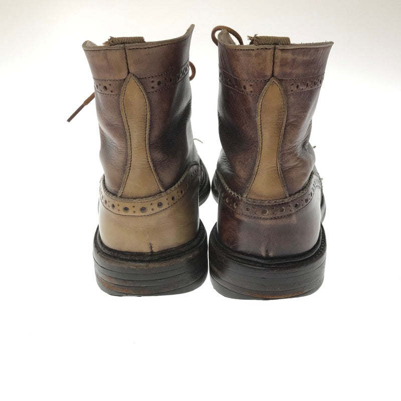 【中古品】【メンズ】 TRICKER'S トリッカーズ WING TIP BOOTS 72508 ウィング チップ ブーツ 靴 164-260620-rt-17-tagh サイズ：9.5 カラー：ブラック 万代Net店