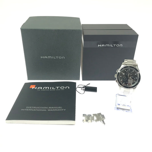 【中古品】【メンズ】 HAMILTON ハミルトン JAZZMASTER H375120 ジャズマスター デイトクォーツ 腕時計 余りコマ4個 197-260607-na-01-tagh カラー：シルバー/ブラック 万代Net店