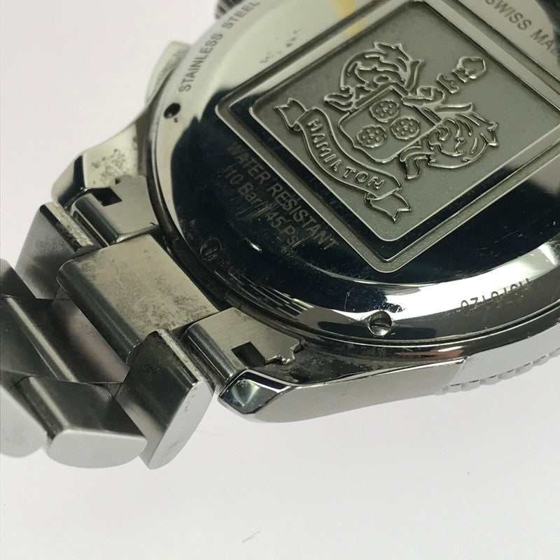 【中古品】【メンズ】 HAMILTON ハミルトン JAZZMASTER H375120 ジャズマスター デイトクォーツ 腕時計 余りコマ4個 197-260607-na-01-tagh カラー：シルバー/ブラック 万代Net店