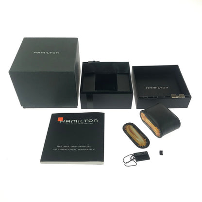 【中古品】【メンズ】 HAMILTON ハミルトン JAZZMASTER H375120 ジャズマスター デイトクォーツ 腕時計 余りコマ4個 197-260607-na-01-tagh カラー：シルバー/ブラック 万代Net店