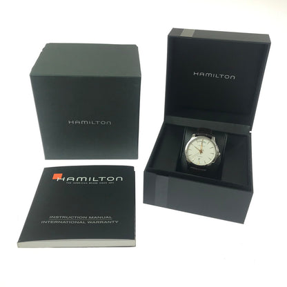 【中古品】【メンズ】 HAMILTON ハミルトン JAZZMASTER H325050 ジャズマスター デイデイト 自動巻腕時計 197-260607-na-02-tagh カラー：ブラウン/ホワイト 万代Net店