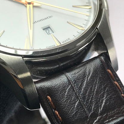 【中古品】【メンズ】 HAMILTON ハミルトン JAZZMASTER H325050 ジャズマスター デイデイト 自動巻腕時計 197-260607-na-02-tagh カラー：ブラウン/ホワイト 万代Net店