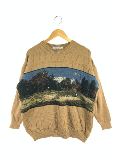 【中古品】【メンズ】 BURBERRYS バーバリーズ GOLF DESIGN KNIT ゴルフ デザイン ニット 146-260531-na-16-tagh サイズ：42 カラー：ブラウン系 万代Net店