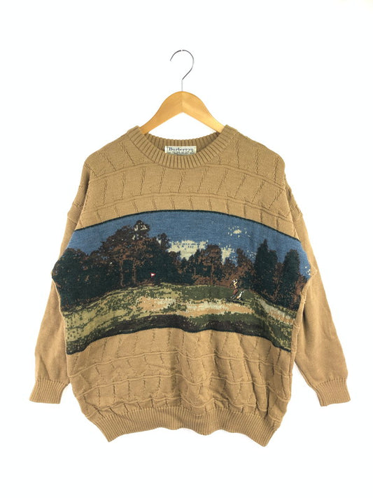 【中古品】【メンズ】 BURBERRYS バーバリーズ GOLF DESIGN KNIT ゴルフ デザイン ニット 146-260531-na-16-tagh サイズ：42 カラー：ブラウン系 万代Net店