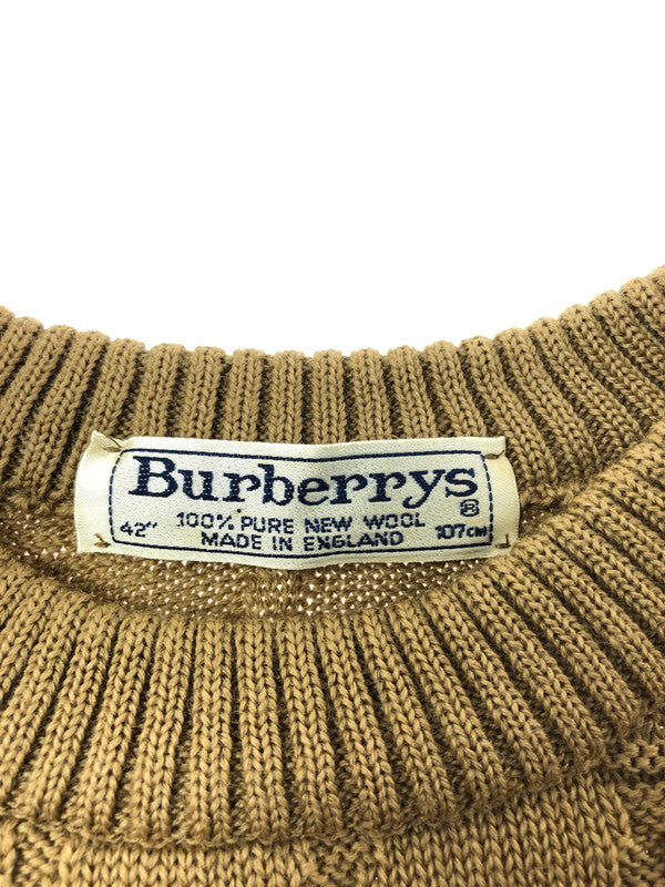 【中古品】【メンズ】 BURBERRYS バーバリーズ GOLF DESIGN KNIT ゴルフ デザイン ニット 146-260531-na-16-tagh サイズ：42 カラー：ブラウン系 万代Net店