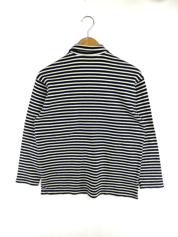 【中古品】【メンズ】 EDDIE BAUER エディー バウアー 90'S SUMMER KNIT BORDER SHIRT 90年代 サマーニット ボーダー シャツ 長袖シャツ 146-260531-na-18-tagh サイズ：XS カラー：ネイビー/ホワイト 万代Net店