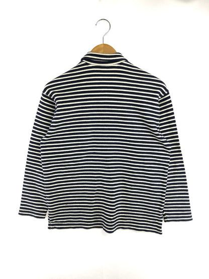 【中古品】【メンズ】 EDDIE BAUER エディー バウアー 90'S SUMMER KNIT BORDER SHIRT 90年代 サマーニット ボーダー シャツ 長袖シャツ 146-260531-na-18-tagh サイズ：XS カラー：ネイビー/ホワイト 万代Net店