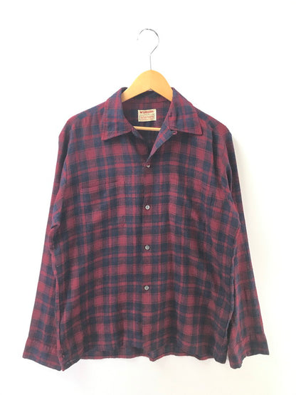 【現状渡し品】【メンズ】 MCGREGOR SCOTSET マックレガー スコットセット CHECK SHIRT チェック シャツ 衿芯 長袖シャツ トップス 146-260607-rt-09-tagh サイズ：15-15.5 カラー：レッド 万代Net店