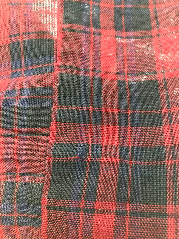【現状渡し品】【メンズ】 MCGREGOR SCOTSET マックレガー スコットセット CHECK SHIRT チェック シャツ 衿芯 長袖シャツ トップス 146-260607-rt-09-tagh サイズ：15-15.5 カラー：レッド 万代Net店