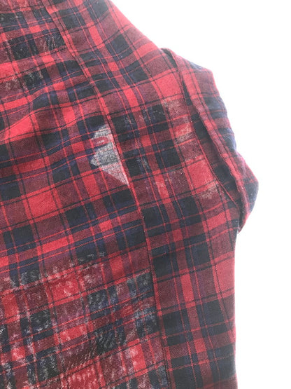 【現状渡し品】【メンズ】 MCGREGOR SCOTSET マックレガー スコットセット CHECK SHIRT チェック シャツ 衿芯 長袖シャツ トップス 146-260607-rt-09-tagh サイズ：15-15.5 カラー：レッド 万代Net店
