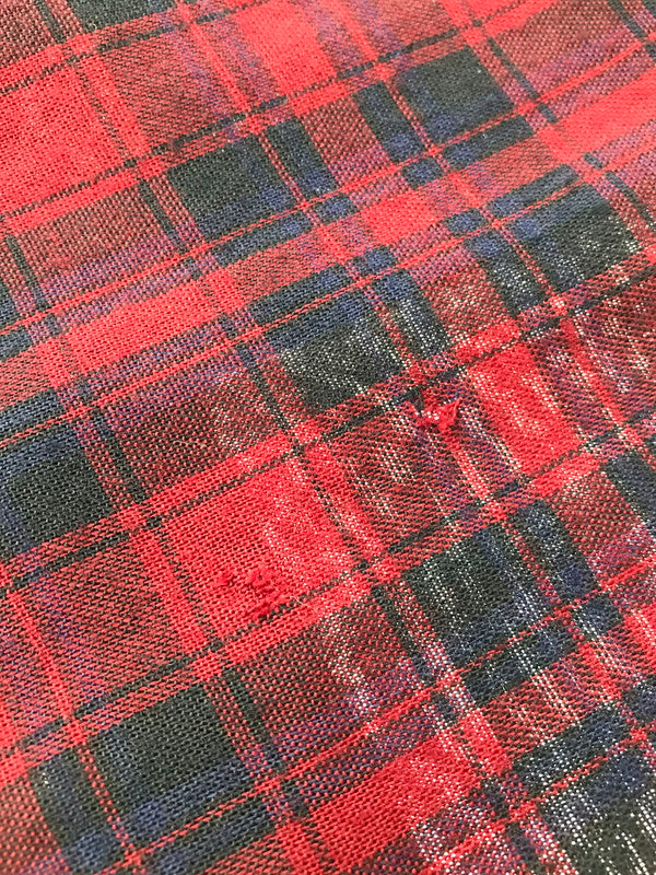【現状渡し品】【メンズ】 MCGREGOR SCOTSET マックレガー スコットセット CHECK SHIRT チェック シャツ 衿芯 長袖シャツ トップス 146-260607-rt-09-tagh サイズ：15-15.5 カラー：レッド 万代Net店
