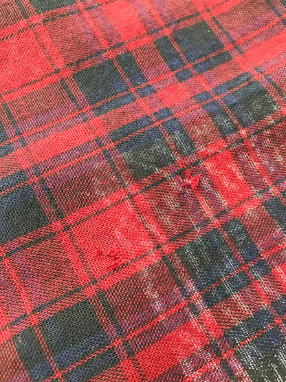 【現状渡し品】【メンズ】 MCGREGOR SCOTSET マックレガー スコットセット CHECK SHIRT チェック シャツ 衿芯 長袖シャツ トップス 146-260607-rt-09-tagh サイズ：15-15.5 カラー：レッド 万代Net店