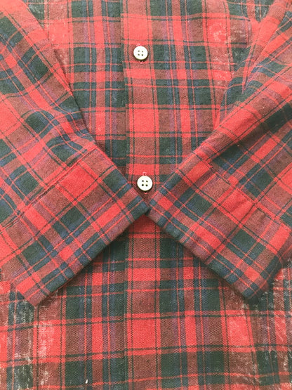 【現状渡し品】【メンズ】 MCGREGOR SCOTSET マックレガー スコットセット CHECK SHIRT チェック シャツ 衿芯 長袖シャツ トップス 146-260607-rt-09-tagh サイズ：15-15.5 カラー：レッド 万代Net店