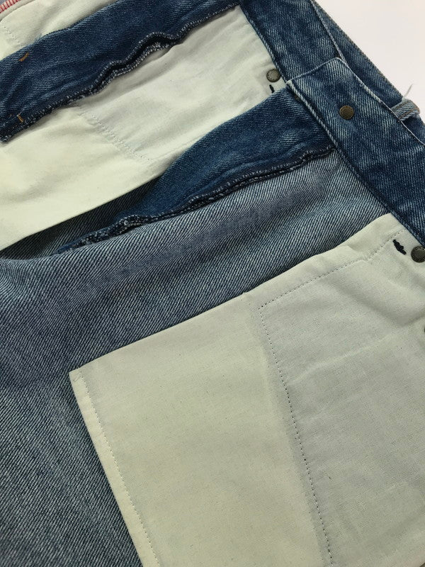 【中古品】【メンズ】 Y PROJECT ワイ プロジェクト 18SS ASYMMETRY DENIM PANTS アシンメトリー デニムパンツ ジーンズ ボトムス 152-260603-rt-12-tagh サイズ：M カラー：インディゴ 万代Net店