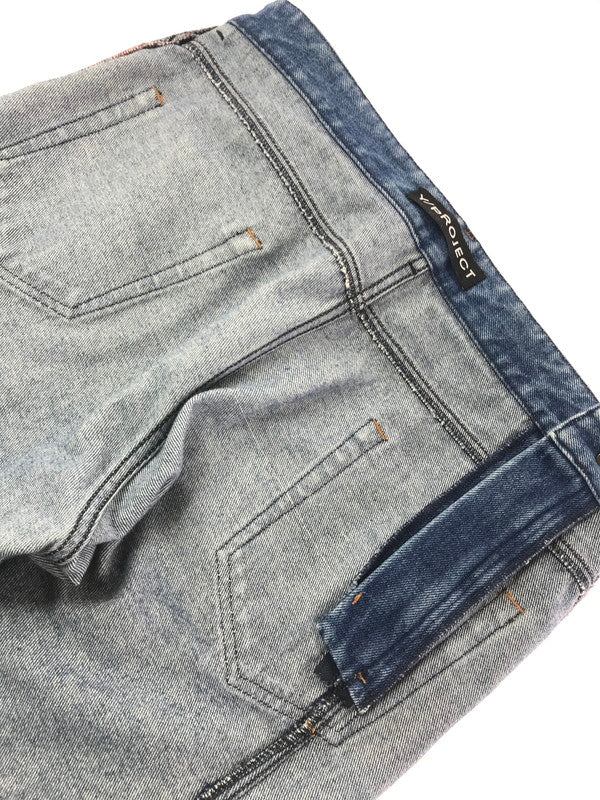 【中古品】【メンズ】 Y PROJECT ワイ プロジェクト 18SS ASYMMETRY DENIM PANTS アシンメトリー デニムパンツ ジーンズ ボトムス 152-260603-rt-12-tagh サイズ：M カラー：インディゴ 万代Net店